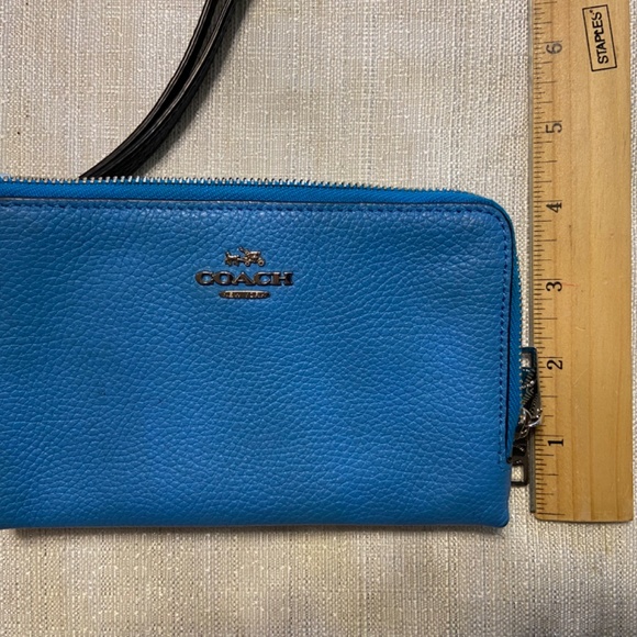 Coach Colorblock Leather Double Corner Zip Wristlet - Picture 8 of 8